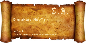 Domokos Márk névjegykártya